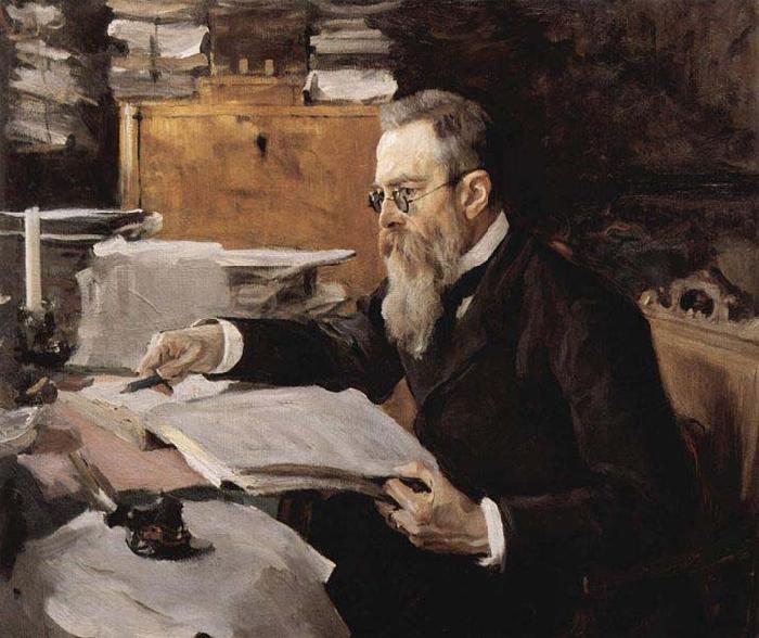 Valentin Serov Portrait of Nikolai Rimsky Korsakov 1898 oil painting picture